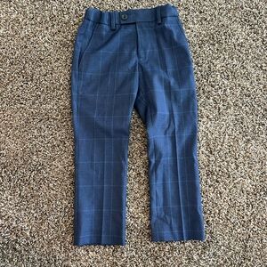 Class Club Window Pane Blue Boys 4 Dress Pants